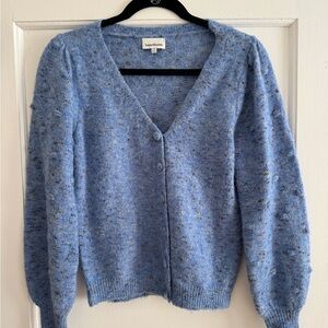 Heartloom Blue Cardigan Sweater with Relaxed Fit